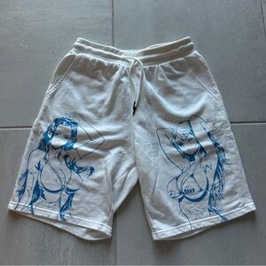 TRZN One Piece Anime Robin / Nami Casual White Shorts